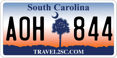 SC license plate AOH844