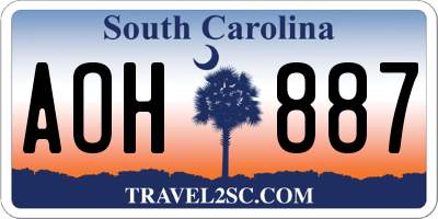 SC license plate AOH887