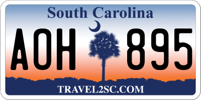 SC license plate AOH895