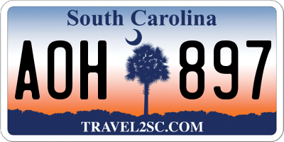 SC license plate AOH897