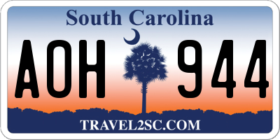 SC license plate AOH944