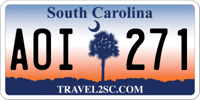 SC license plate AOI271