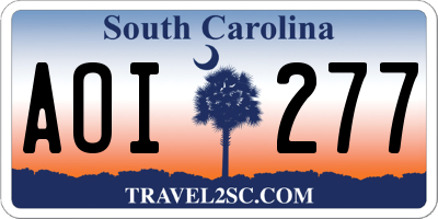 SC license plate AOI277
