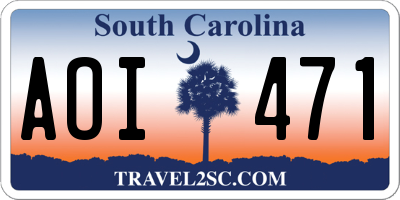 SC license plate AOI471