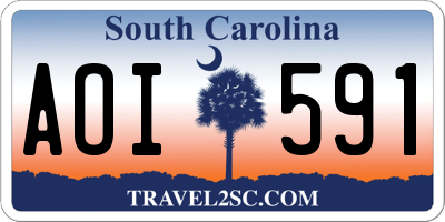 SC license plate AOI591