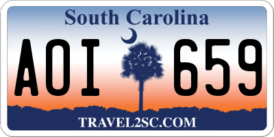 SC license plate AOI659