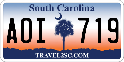 SC license plate AOI719