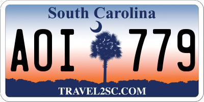 SC license plate AOI779