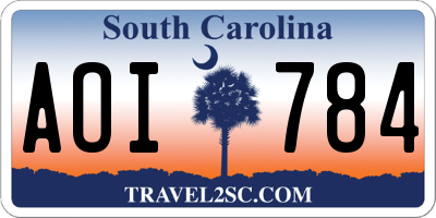 SC license plate AOI784