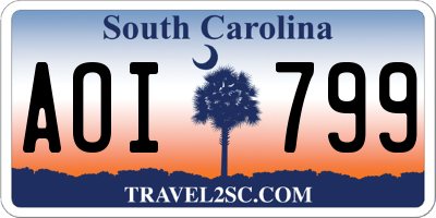 SC license plate AOI799