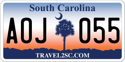 SC license plate AOJ055
