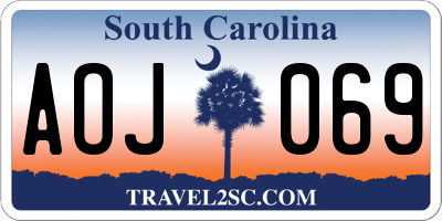 SC license plate AOJ069