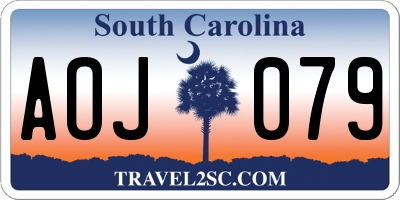 SC license plate AOJ079