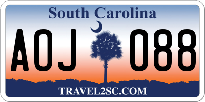 SC license plate AOJ088