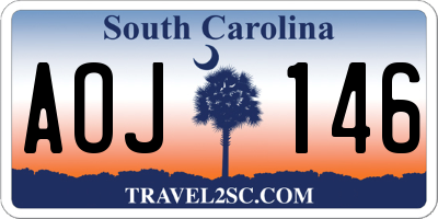 SC license plate AOJ146