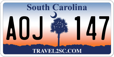 SC license plate AOJ147