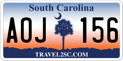 SC license plate AOJ156