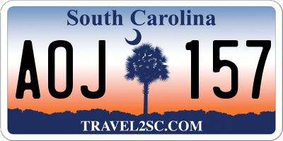 SC license plate AOJ157