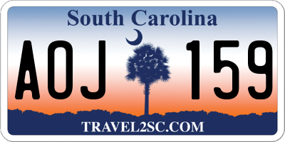 SC license plate AOJ159
