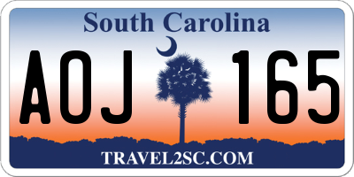 SC license plate AOJ165