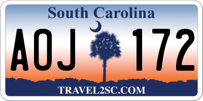 SC license plate AOJ172