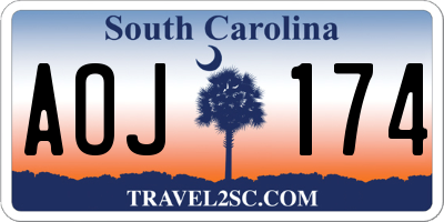 SC license plate AOJ174