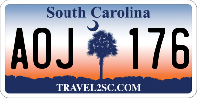 SC license plate AOJ176
