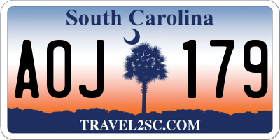 SC license plate AOJ179