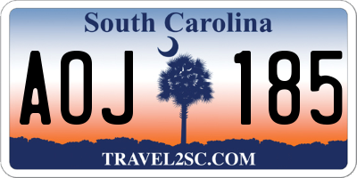 SC license plate AOJ185