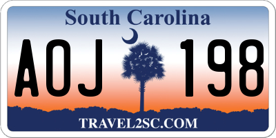 SC license plate AOJ198