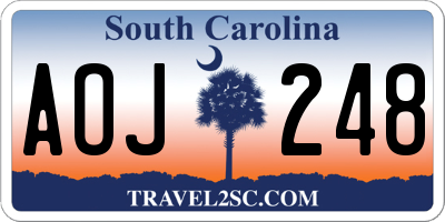 SC license plate AOJ248