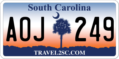SC license plate AOJ249