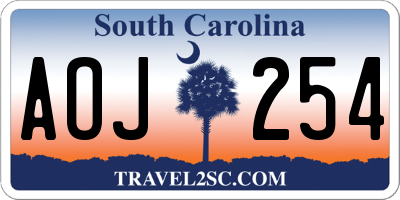 SC license plate AOJ254