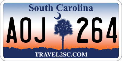 SC license plate AOJ264