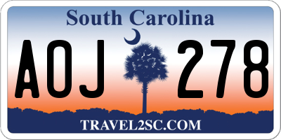 SC license plate AOJ278