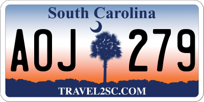 SC license plate AOJ279