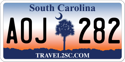 SC license plate AOJ282