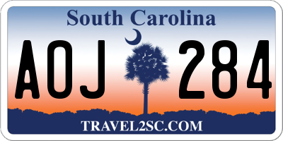 SC license plate AOJ284