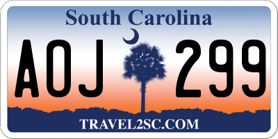 SC license plate AOJ299