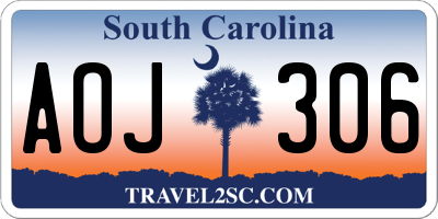 SC license plate AOJ306