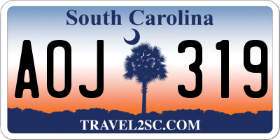 SC license plate AOJ319