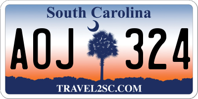 SC license plate AOJ324