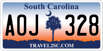 SC license plate AOJ328