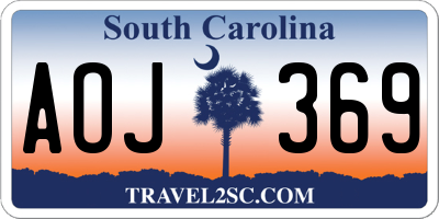 SC license plate AOJ369