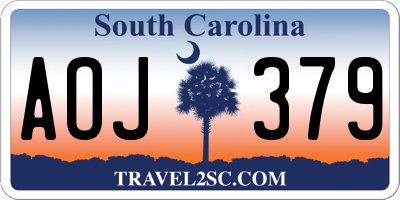 SC license plate AOJ379