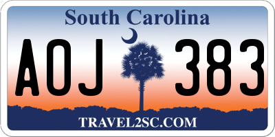 SC license plate AOJ383