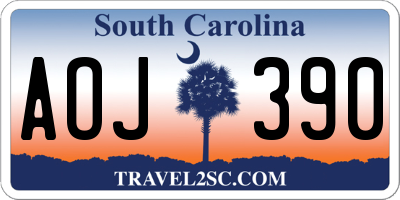 SC license plate AOJ390