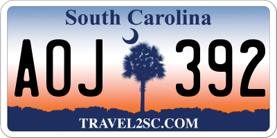 SC license plate AOJ392