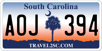 SC license plate AOJ394