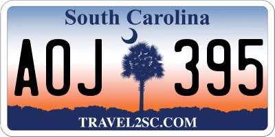SC license plate AOJ395